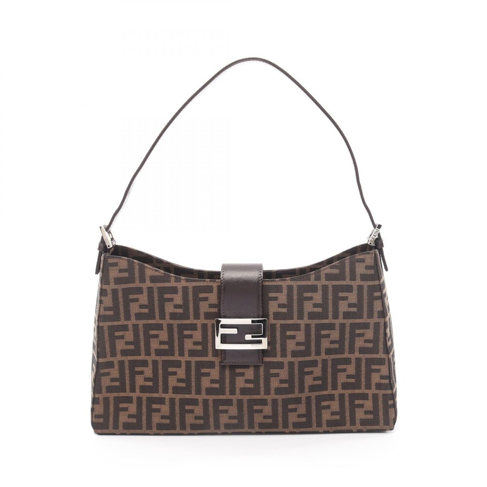 Fendi Zucca Shoulder Bag Canvas Leather #362870F15B